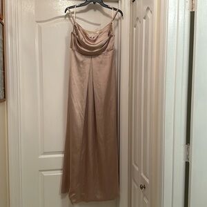 Bridesmaid dress Revelry Maternity Size 8. Champagne  Lined 100% polyester